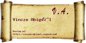 Vincze Abigél névjegykártya